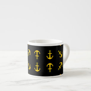 Tasse Expresso Ensemble d'Ancres en bateau doré
