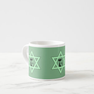 Tasse Expresso Étoile de chat juive de David