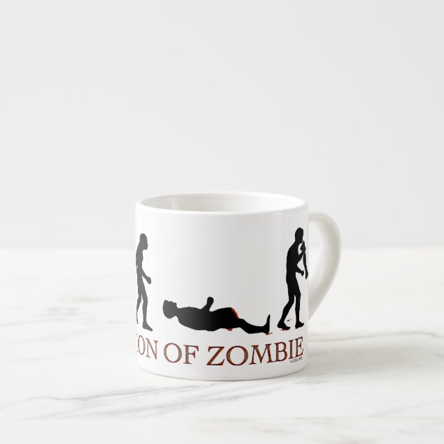 Tasse Expresso Évolution de Zombie (Devant droit)