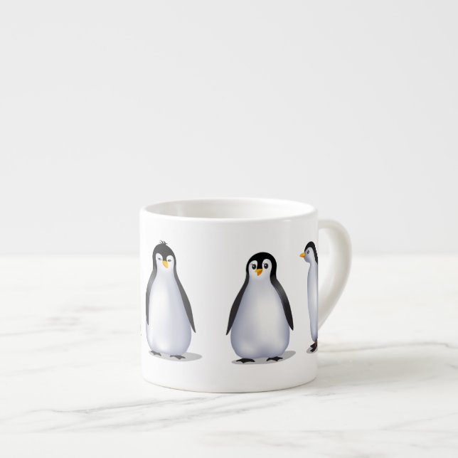 Tasse Expresso Famille Penguin (Devant droit)