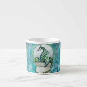 Tasse Expresso Fantaisie d'art du dragon vert