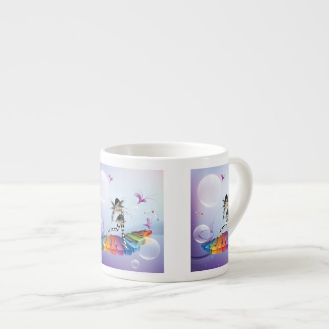 Tasse Expresso Féerie de clavier musical (Devant droit)