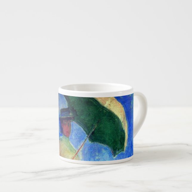Tasse Expresso Femme Monet avec un parasol face droit (Devant droit)