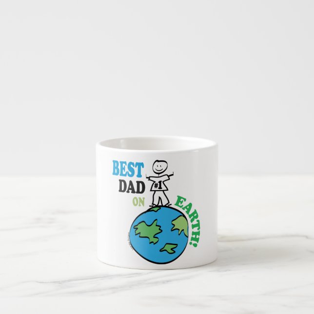 Tasse Expresso Fête des pères meilleur papa sur Terre (Devant)