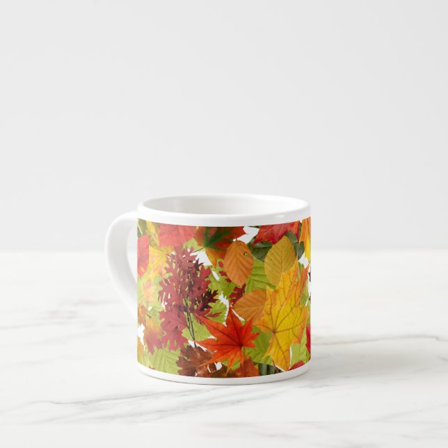 Tasse Expresso Feuilles automnales d'automne (Devant gauche)