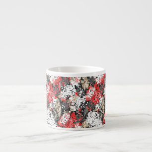 Tasse Expresso Feuilles exotiques de jungle tropicale sans coutur