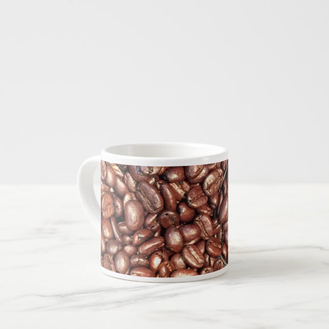 Tasse Expresso Fèves de café grillées avec Scoop en argent Photo (Devant gauche)