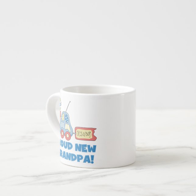 Tasse Expresso Fière nouvelle voiture grand-père C'est un cadeau  (Devant gauche)