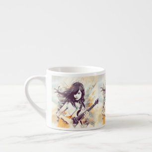 Tasse Expresso Fille avec musique rock vibes