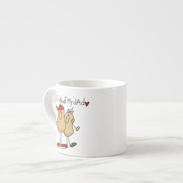 Tasse Expresso Fille - écrous au sujet de mon T-shirts et cadeaux (Devant gauche)