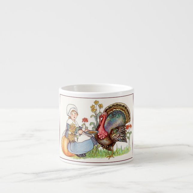 Tasse Expresso Fille vintage de pèlerin (Devant)