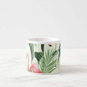 Tasse Expresso Flamant rose rose Fleurs exotiques Motif
