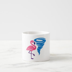 Tasse Expresso Flamant rose Tornado Bold Art Graphique moderne