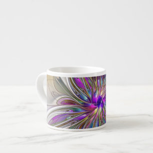 Tasse Expresso Fleur d'art Abstrait, énergique et coloré