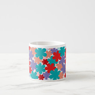 Tasse Expresso Fleur d'Art numérique colorée