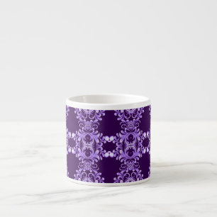 Tasse Expresso Fleur océanique : Harmonie violette / Art élégant
