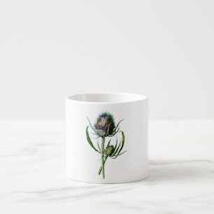 Tasse Expresso Fleur sauvage d'antiquité de chardon d'écossais 