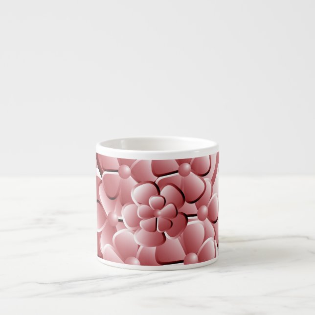 Tasse Expresso Fleurs Chrome - Rubescent Espresso Cup (Devant)
