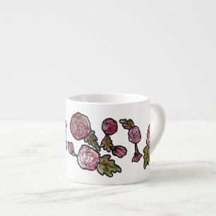 Tasse Expresso Fleurs de pivoines roses