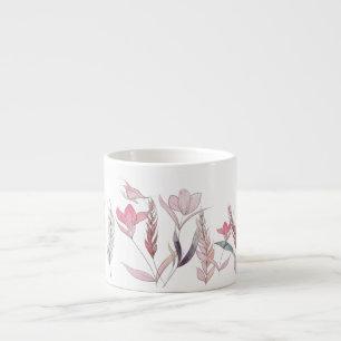 Tasse Expresso Fleurs d'eau