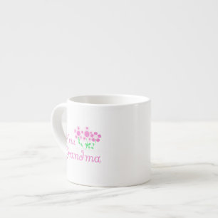 Tasse Expresso Fleurs roses Nouveaux cadeaux grand-mère