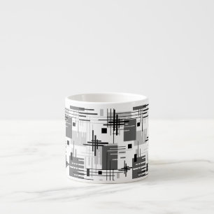 Tasse Expresso formes géométriques modernes Abstraites rayées