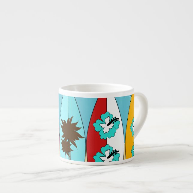 Tasse Expresso Fourgons hippies surfants sans valeur de plage de (Devant droit)