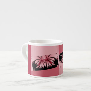 Tasse Expresso Fractal garden orchid