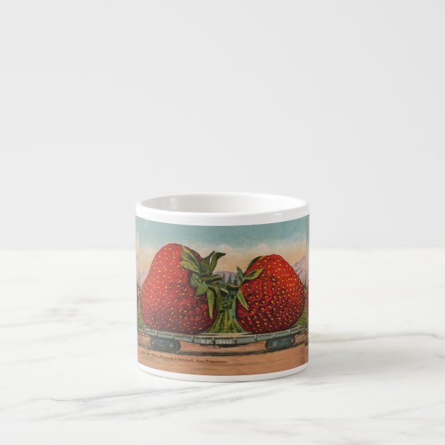 Tasse Expresso Fraises Giant Fruit Antique Fruit Amusant (Devant)