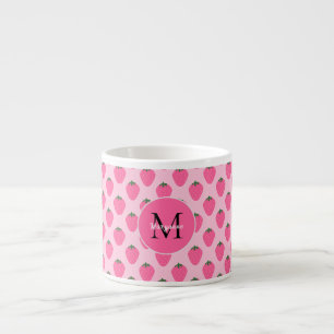 Tasse Expresso Fraises roses, mignons enfants