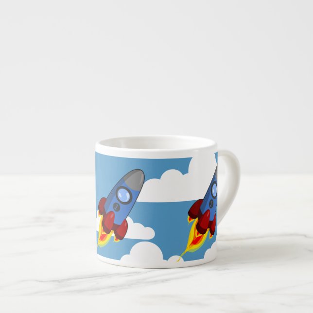 Tasse Expresso Fusée céleste (Devant droit)