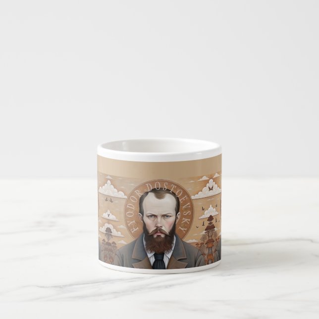 Tasse Expresso Fyodor Dostoïevsky, portrait de Saint Dostoïevski (Devant)