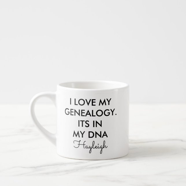 Tasse Expresso Gag ADN généalogique de la réunion familiale (Gauche)