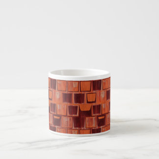 Tasse Expresso Géométrique rouge et orange