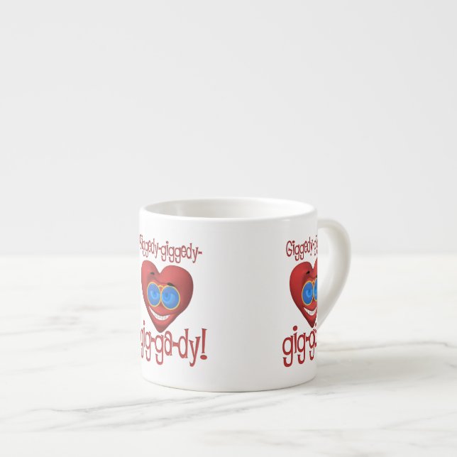 Tasse Expresso Giggedy Funny Valentine (Devant droit)