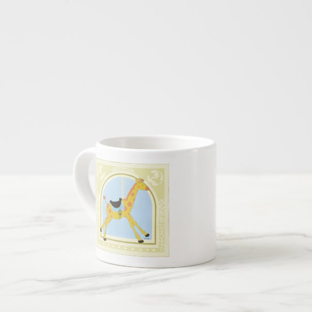 Tasse Expresso Giraffe de carrousel par Juin Erica Vess (Devant gauche)