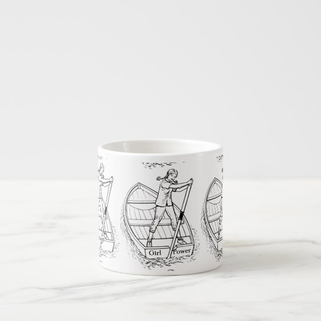 Tasse Expresso Girl Power Sculling Boat Thunder_Cove (Devant)