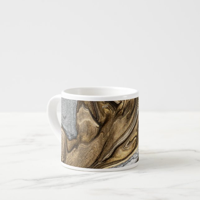 Tasse Expresso glamour 002 liquide couleurs marron espresso cup (Devant gauche)