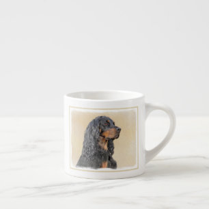 Tasse Expresso Gordon Setter Painting - Cute Original Dog Art
