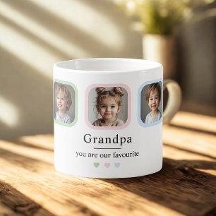 Tasse Expresso Grand-père personnalisé avec 2 petits-enfants Cade