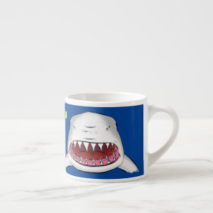 Tasse Expresso Grand requin blanc moyen dessin animé
