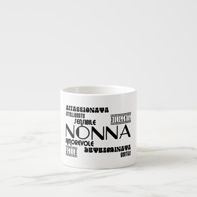 Tasse Expresso Grands-mères italiennes : Qualités (Devant)