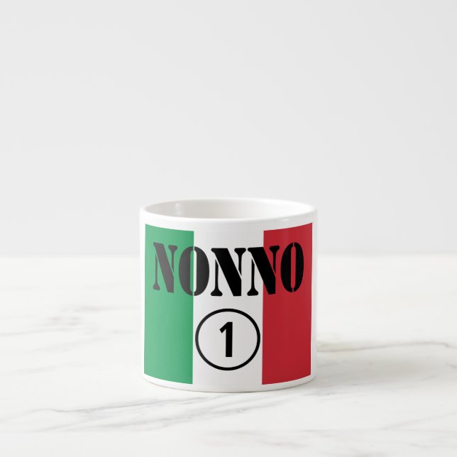 Tasse Expresso Grands-pères italiens : L'ONU de Nonno Numero (Devant)