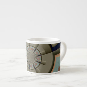 Tasse Expresso Graphique d'art fractal de l'harmonie des couleurs