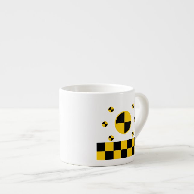 Tasse Expresso Graphiques des marqueurs de test d'écrasement (Devant droit)