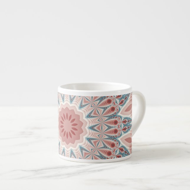 Tasse Expresso Grattez moderne Kaleidoscope Mandala art fractal (Devant droit)