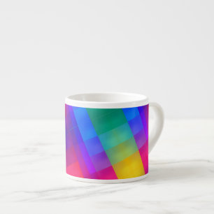 Tasse Expresso Grille de Couleurs Vives
