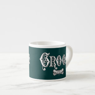 Tasse Expresso Groom with Bow Tie White and Black Type