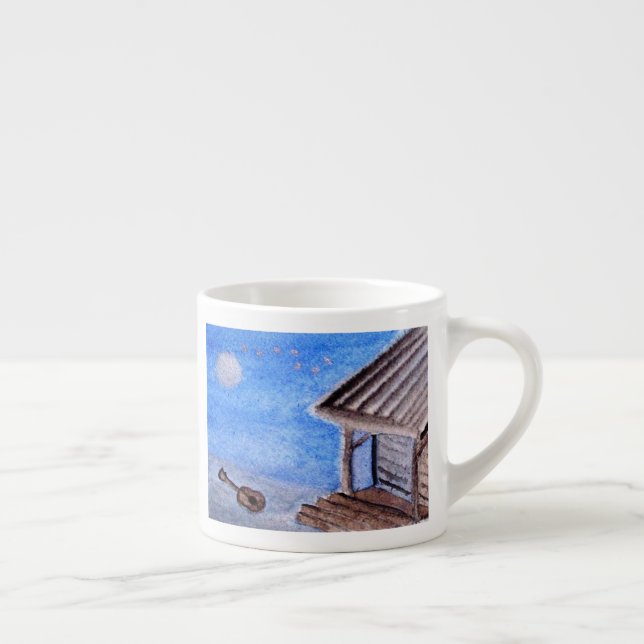 Tasse Expresso ...guitare perdue...art de Jutta Gabriel... (Droite)