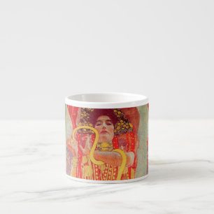 Tasse Expresso Gustav Klimt Red Woman Gold Snake Peinture